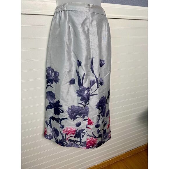 Ashro White Floral Print Asymmetrical Skirt - Picture 10 of 12